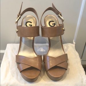 G by Guess Beige Platform Heels